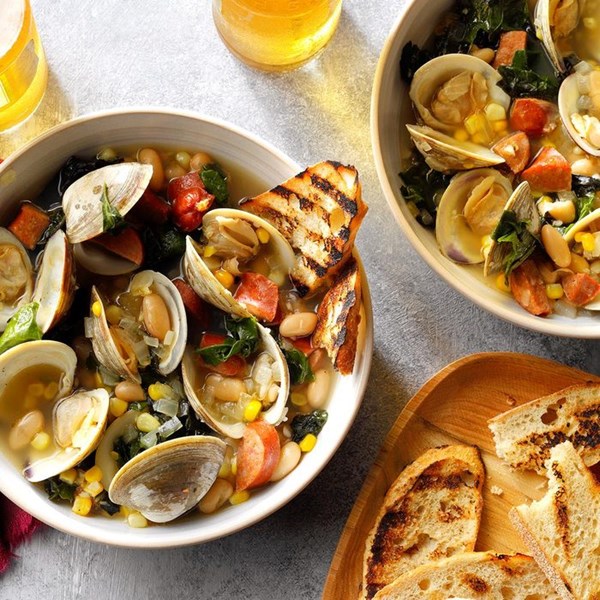 Block Island littlenecks with chorizo