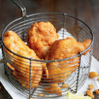 Blonde beer-battered cod