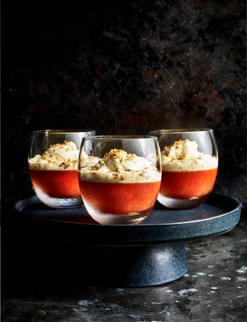 Blood orange & amaretti trifles