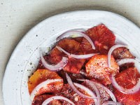 Blood orange & red onion salad