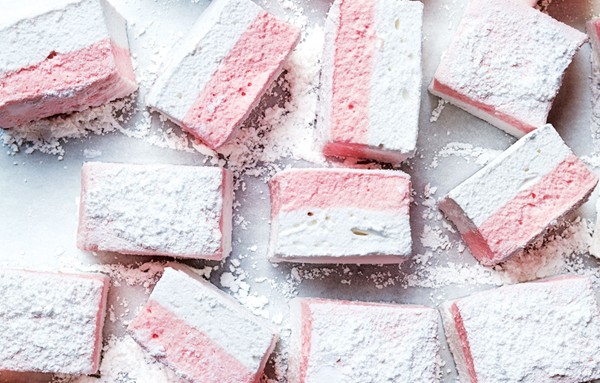 Blood orange and coconut marshmallows
