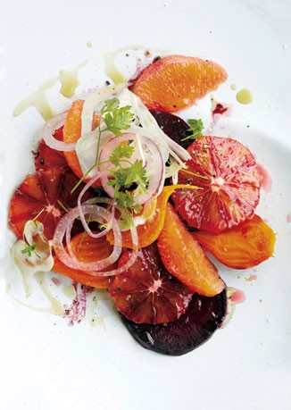 Blood orange, beet, and fennel salad