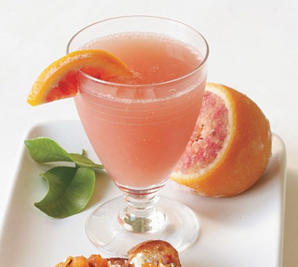 Blood orange Champagne cocktail