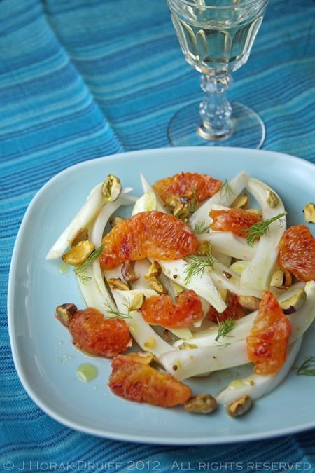 Blood orange, fennel and pistachio salad