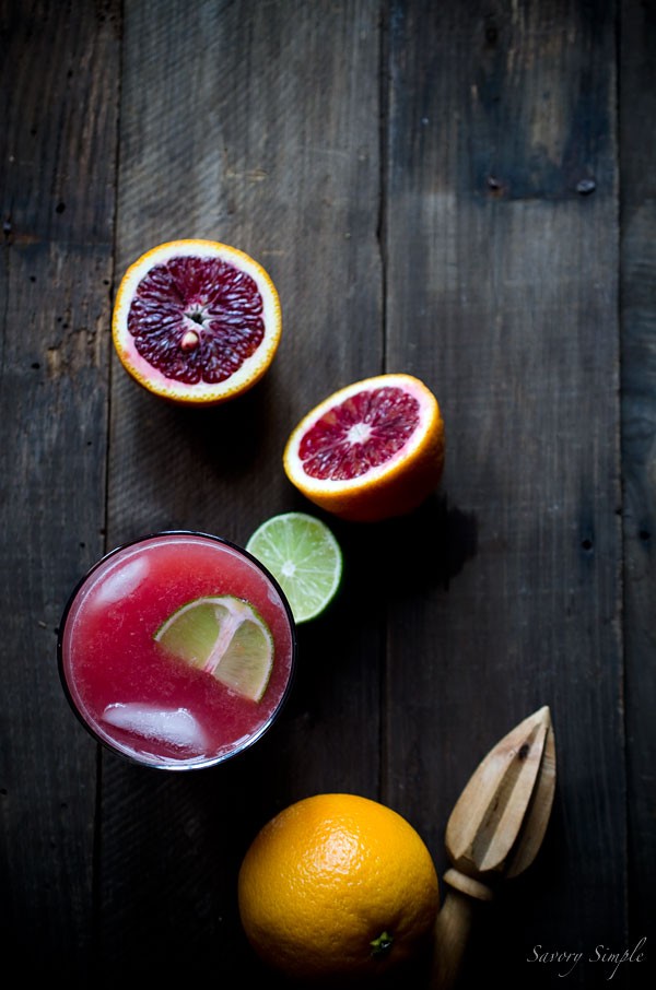 Blood orange gin and tonic