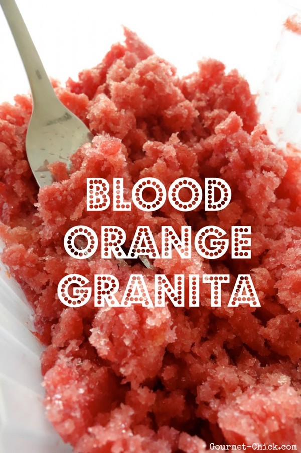 Blood orange granita