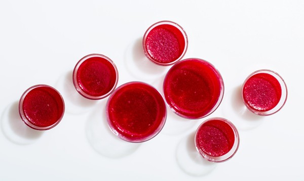 Blood orange Jell-o shots