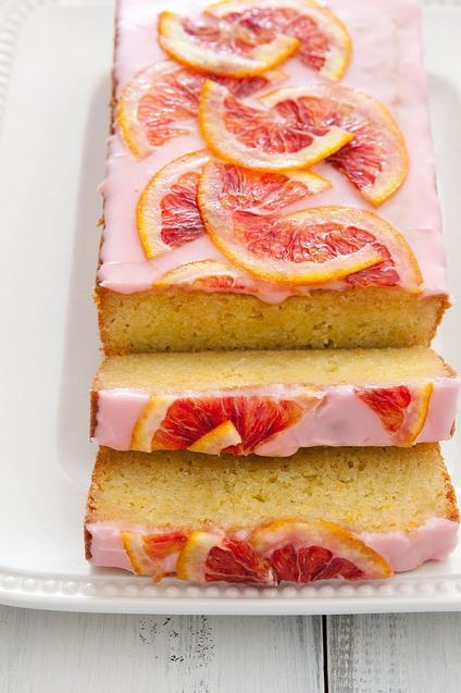 Blood orange loaf cake
