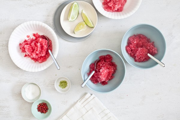 Blood orange margarita granita