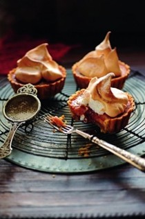 Blood orange meringue tarts