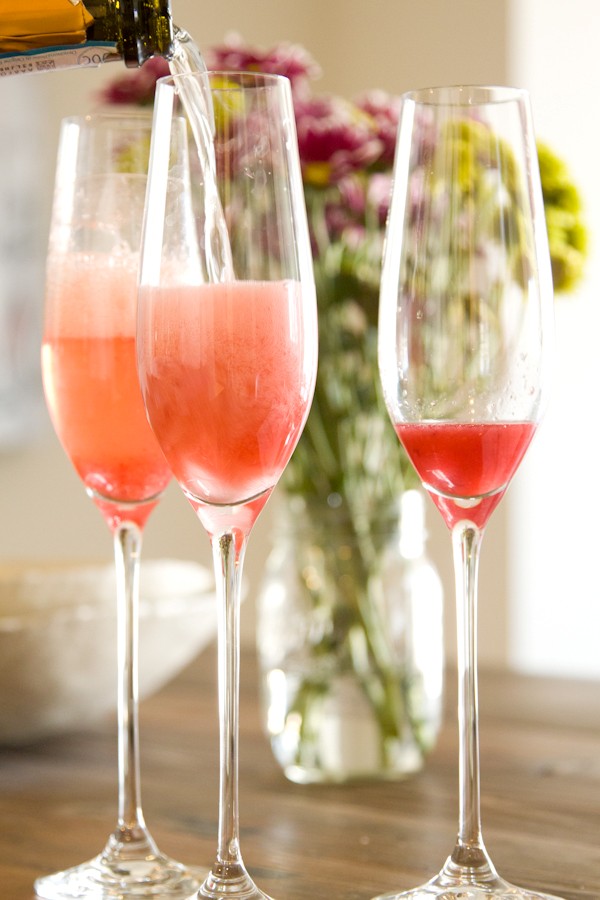 Blood orange mimosas
