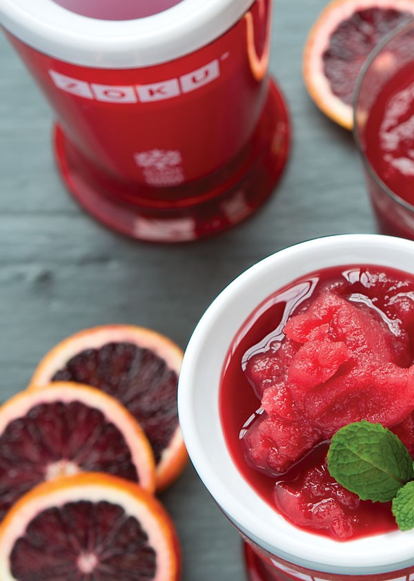 Blood orange mojito sparkling slush