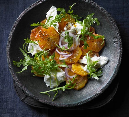 Blood orange, mozzarella & rocket salad