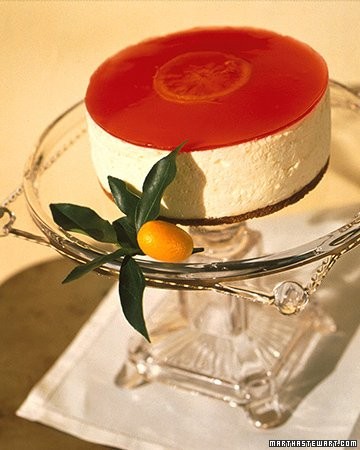Blood-orange no-bake cheesecake