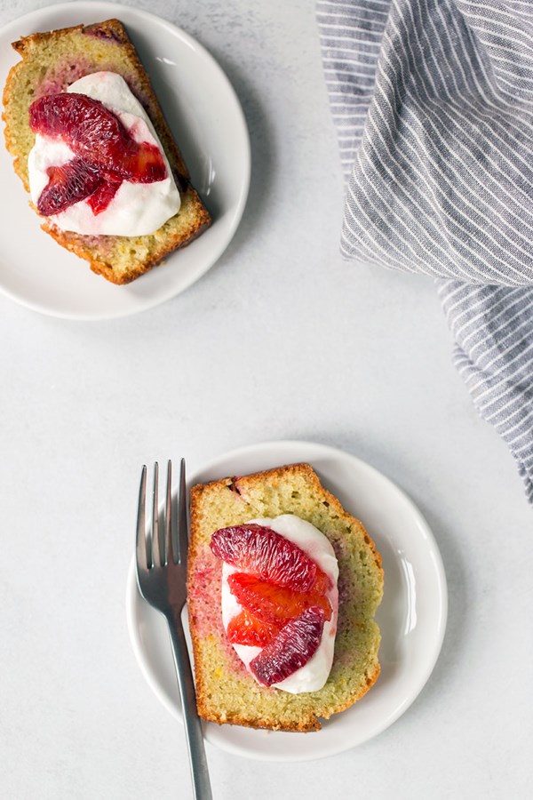 Blood orange olive oil cake
