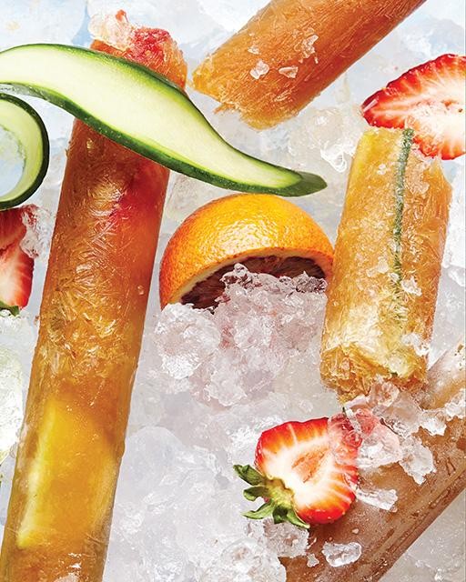Blood orange Pimm's pops