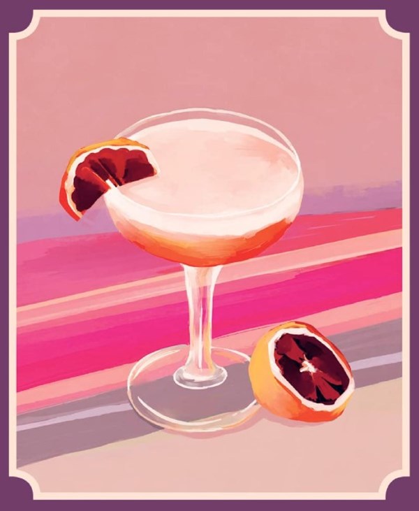 Blood orange pisco sour