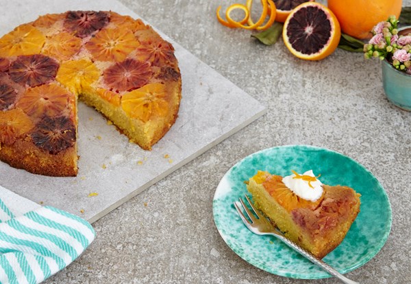 Blood orange polenta cake