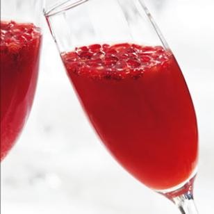 Blood orange-pomegranate mimosas