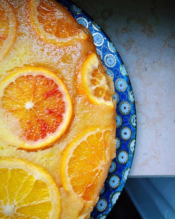 Blood orange, ricotta, polenta and olive oil cake (Torta di arancia, ricotta, polenta e olio di oliva)