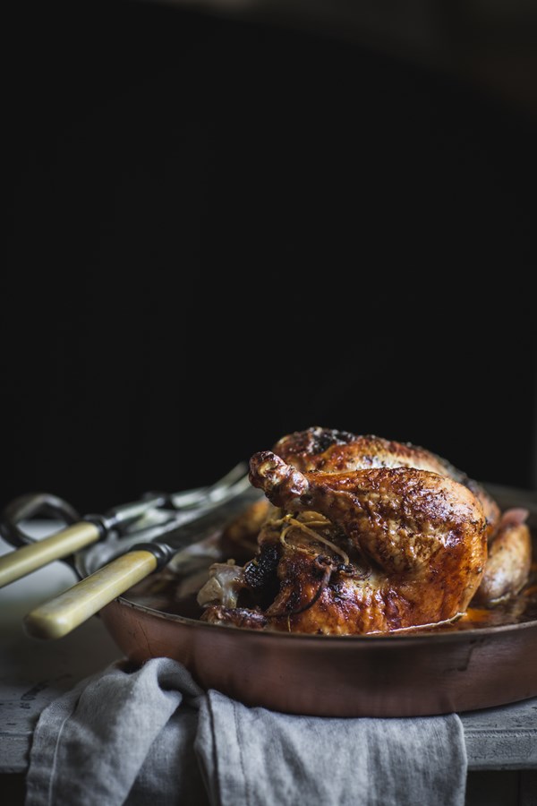 Blood orange roast chicken