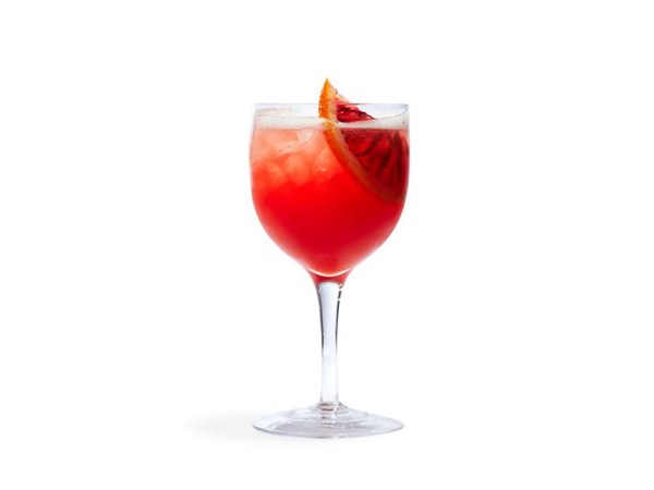 Blood orange-rosé Negroni