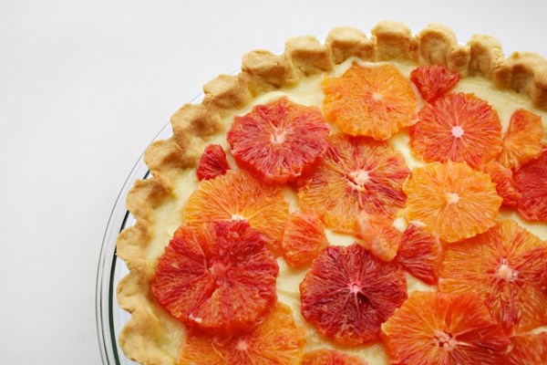 Blood orange tart