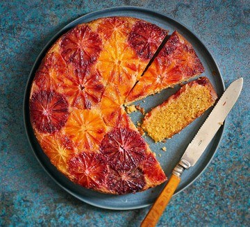 Blood orange upside-down cake