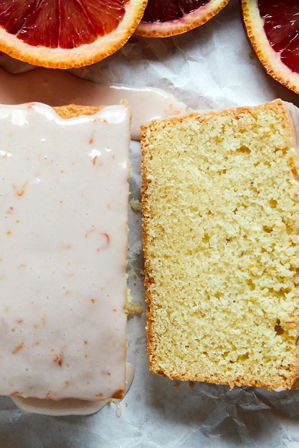 Blood orange witbier cake