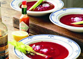 Bloody beetroot soup