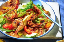 Bloody Mary barbecue prawn salad