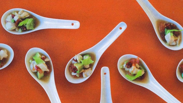 Bloody Mary ceviche and avocado