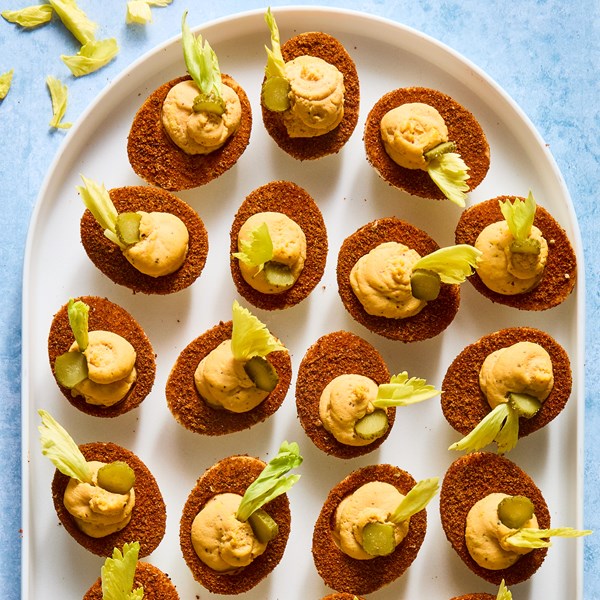 Bloody Mary deviled eggs