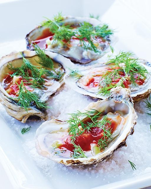 Bloody Mary oysters