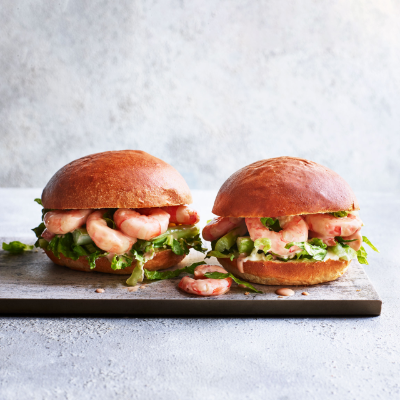 Bloody Mary prawn cocktail rolls