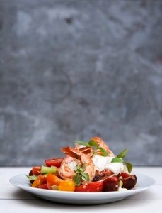 Bloody Mary shrimp salad