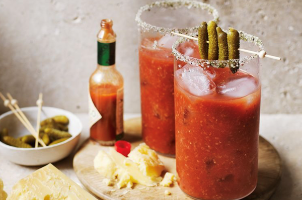 Bloody Marys and cheddar