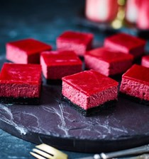 Bloody red velvet cheesecake
