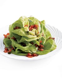 Blooming bibb lettuce salad