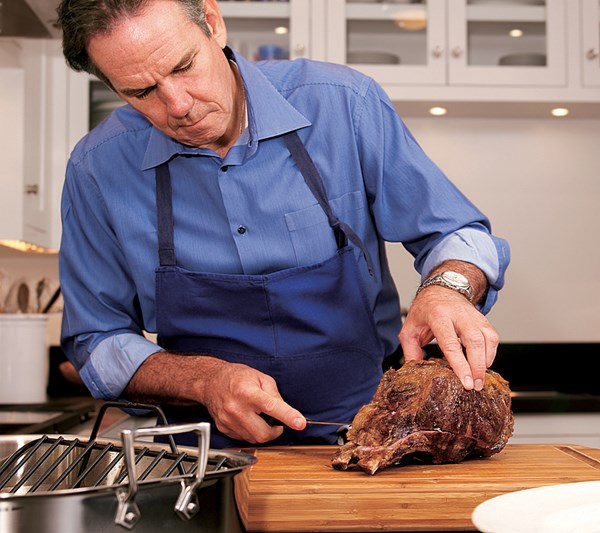 Blowtorch prime rib roast