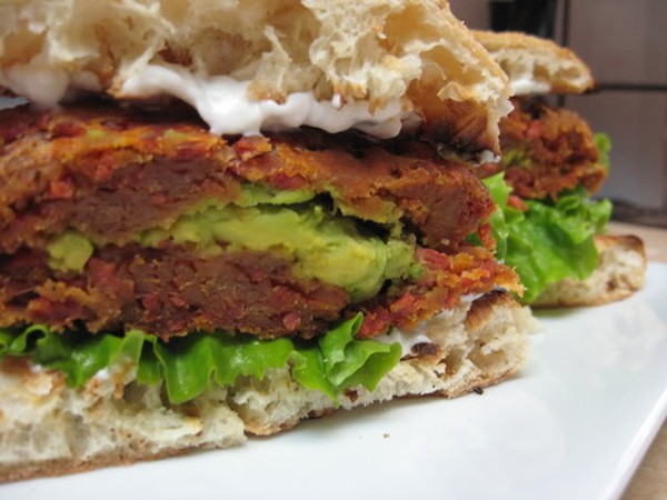 BLT and avocado burger