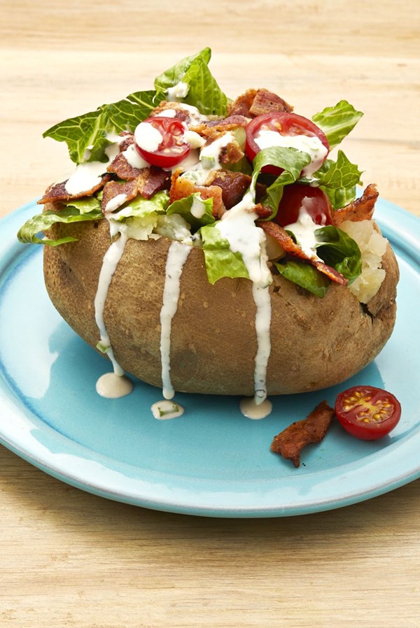 BLT baked potatoes