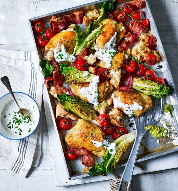 BLT chicken tray bake