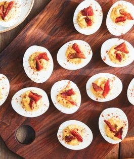 BLT deviled eggs