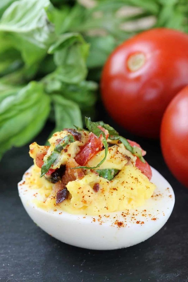 BLT deviled eggs