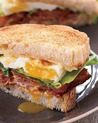 BLT fried egg-and-cheese sandwich