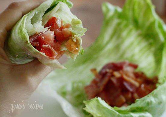 BLT lettuce wraps