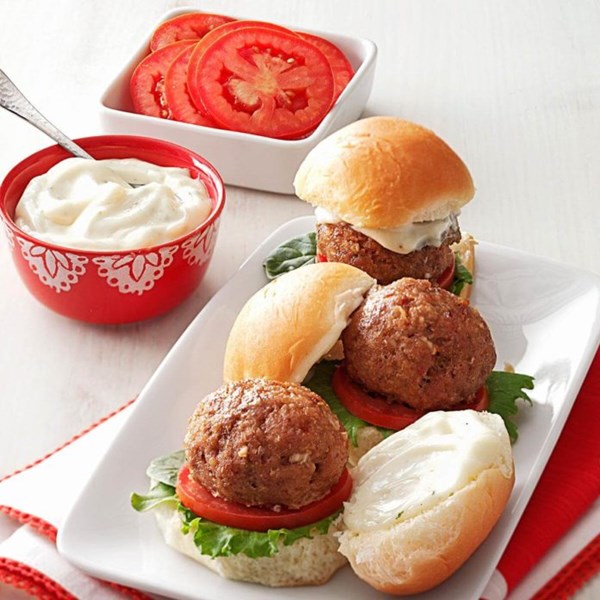BLT meatball sliders