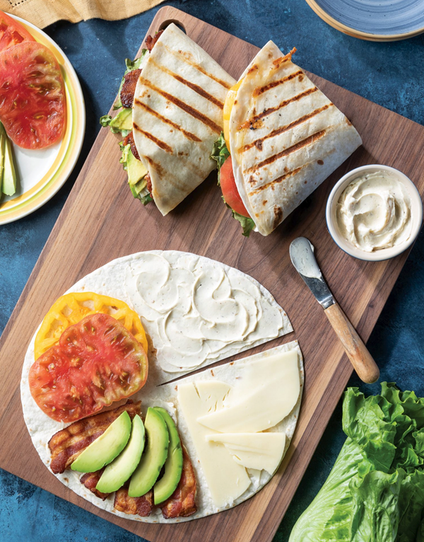 BLT paninis with bacon mayo