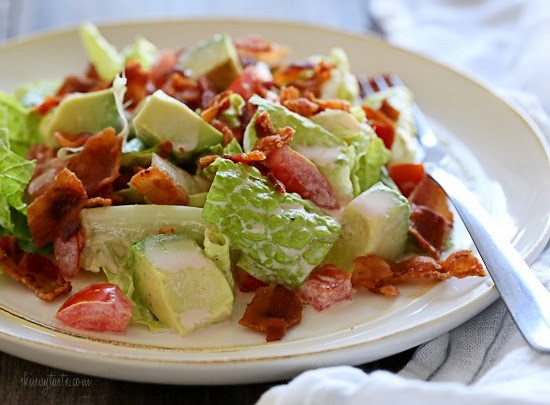 BLT salad with avocado